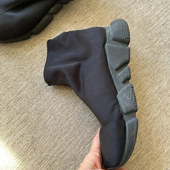 Italian made lug sole sock style chunky slip on shoe size Italian 30 or US 8 - Picture 2 of 7